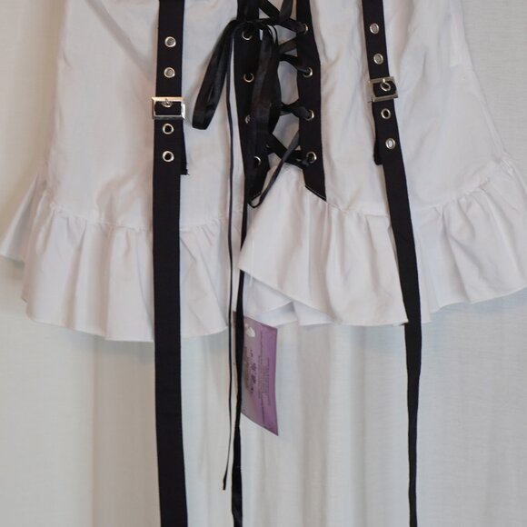 Gothic Lolita Ruffled Corset Blouse - Picture 3 of 12